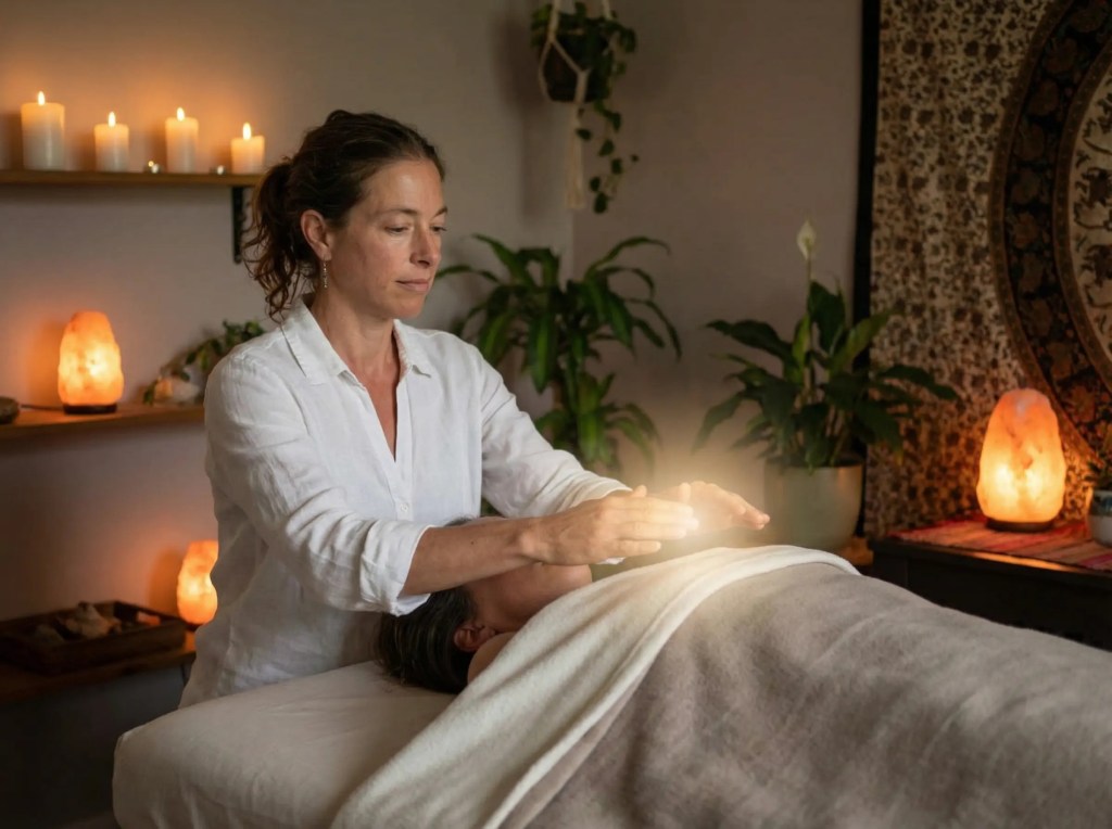 Reiki energy healing session